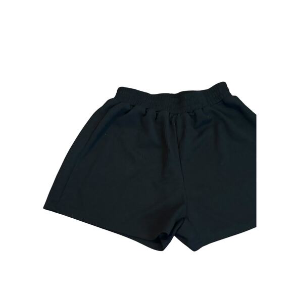Shein Women's Medium Black High Waist Elastic Waist Plain Solid Shorts - Picture 6 of 10